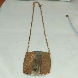 Brass art piece necklace